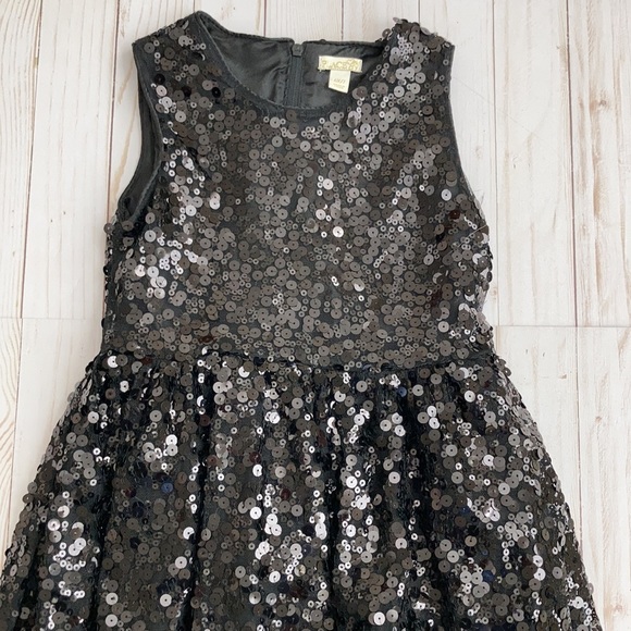 Girls Place 89 by Children’s Place Black Sequin Dress - Picture 2 of 7